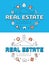 Linear Flat Real estate Selling house icons vector