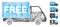 Linear Free Shipment Van Vector Mesh