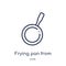 Linear frying pan from top icon from Bistro and restaurant outline collection. Thin line frying pan from top vector isolated on