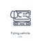 Linear fyling vehicle icon from Artificial intellegence and future technology outline collection. Thin line fyling vehicle vector