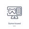 Linear game-based learning icon from Elearning and education outline collection. Thin line game-based learning vector isolated on