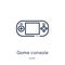 Linear game console icon from Electronic devices outline collection. Thin line game console vector isolated on white background.