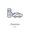 Linear gasoline refilling station icon from Mechanicons outline collection. Thin line gasoline refilling station icon isolated on