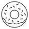 Linear Glazed ring doughnut with sprinkles
