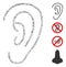 Linear Hear Icon Vector Collage