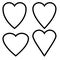 Linear heart icon, vector linear icons thin grey line.