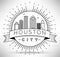 Linear Houston City Silhouette with Typographic Design