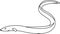 linear icon of eel fish, proper nutrition, seafood, seafood delicacies, long fish, doodle and sketch