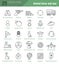 Linear icons for military infographics