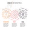 Linear infographics with gears. Business diagram 3 steps.