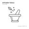 Linear kitchenware icon