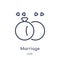 Linear marriage icon from Birthday party outline collection. Thin line marriage vector isolated on white background. marriage