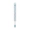 Linear mercury thermometer, medical.