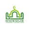 linear mosque illustration logo vector
