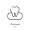 Linear occlusal icon from Dentist outline collection. Thin line occlusal icon isolated on white background. occlusal trendy