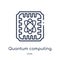 Linear quantum computing icon from Artificial intellegence and future technology outline collection. Thin line quantum computing