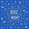 Linear quiz night color banner