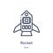 Linear rocket icon from Artificial intellegence and future technology outline collection. Thin line rocket vector isolated on