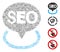 Linear Seo Geotargeting Icon Vector Mosaic