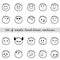 Linear Set of Simple Hand-drawn Emoticons