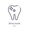 Linear shiny tooth icon from Dentist outline collection. Thin line shiny tooth icon isolated on white background. shiny tooth