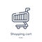 Linear shopping cart icon from Education outline collection. Thin line shopping cart vector isolated on white background. shopping