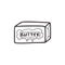 Linear sketch of butter packaging