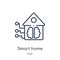 Linear smart home icon from Artificial intellegence and future technology outline collection. Thin line smart home vector isolated