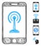 Linear Smartphone Radio Control Vector Mesh