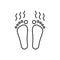 Linear smelly feet icon