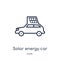 Linear solar energy car icon from Artificial intellegence and future technology outline collection. Thin line solar energy car