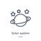 Linear solar system planets icon from General outline collection. Thin line solar system planets icon isolated on white background