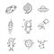 Linear space icons for design