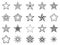 Linear stars vector set