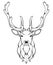 Linear stylized deer