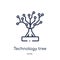 Linear technology tree icon from Artificial intellegence and future technology outline collection. Thin line technology tree