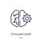 Linear unsupervised learning icon from Artificial intellegence and future technology outline collection. Thin line unsupervised