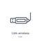 Linear usb wireless adapter icon from Electronic devices outline collection. Thin line usb wireless adapter vector isolated on