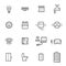 Linear utilities icons isolated on a white background