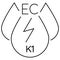 Linear vector icon of the Water Electrical Conductivity EC K1 calibration