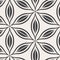 Linear vector pattern, repeating abstract flower leaves, gray line of leaf or flower, floral. graphic clean design for fabric,