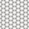 Linear vector pattern, repeating linear hexagon cross each with abstract flower pattern.