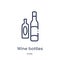 Linear wine bottles icon from Drinks outline collection. Thin line wine bottles vector isolated on white background. wine bottles