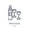 Linear wine toast icon from Drinks outline collection. Thin line wine toast vector isolated on white background. wine toast trendy