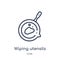 Linear wiping utensils of bathroom icon from Cleaning outline collection. Thin line wiping utensils of bathroom vector isolated on