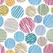 Lined circles seamless pattern.