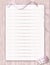 Lined Letter Paper JW. Letterhead with a beautiful design frame