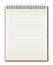 Lined note pad