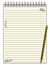 Lined Reporter Notepad With Pencil