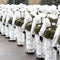 Lined up squad of Estonian soldiers